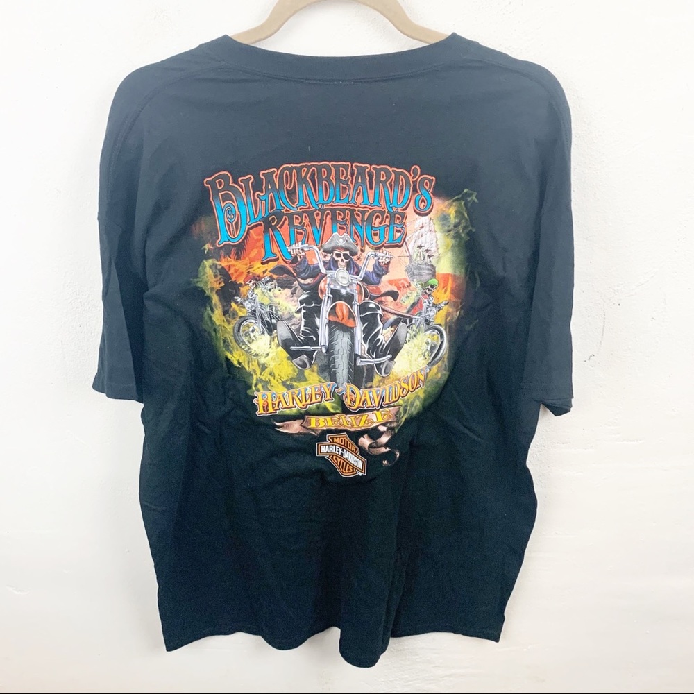 Harley Davidson Black Belize Pirate Graphic Tshirt - Picture 5 of 6